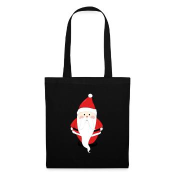 Père Noël Joyeux Noël Coeur T-Shirt d’amour - Sac en tissu - noir - Devant