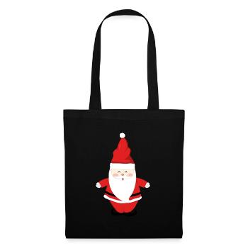 Père Noël Joyeux Noël Coeur T-Shirt d’amour - Sac en tissu - noir - Devant