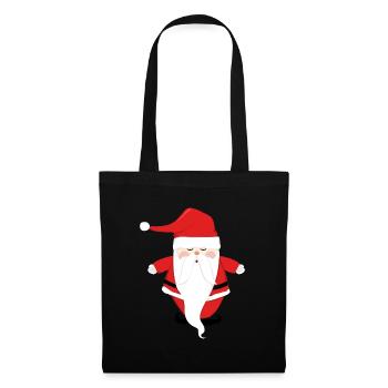 Père Noël Joyeux Noël Coeur T-Shirt d’amour - Sac en tissu - noir - Devant