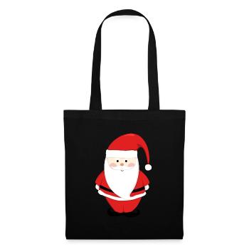 Père Noël Joyeux Noël Coeur T-Shirt d’amour - Sac en tissu - noir - Devant