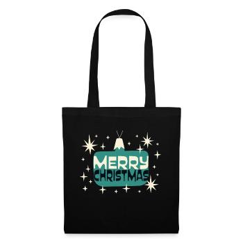 merry Christmas 21 - Stoffbeutel - Schwarz - Vorne