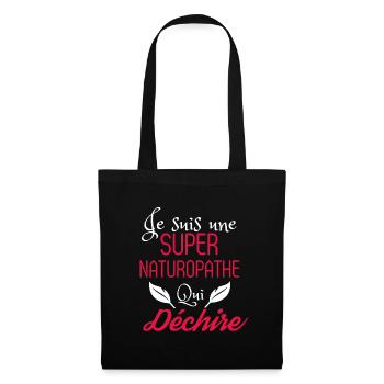 Super Naturopathe qui Déchire - Sac en tissu - noir - Devant