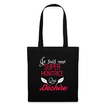 Super Monitrice qui Déchire - Sac en tissu - noir - Devant