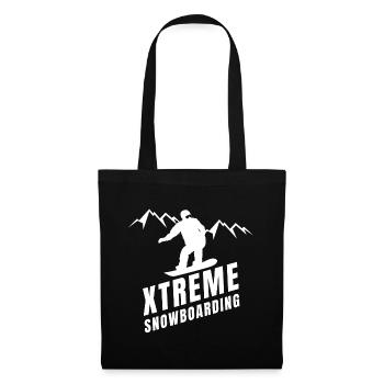 ski, snowboard, sports d'hiver - Sac en tissu - noir - Devant