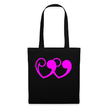 Heart Goosefeet - Tote Bag - black - Front
