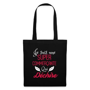 Super commerçante qui déchire - Sac en tissu - noir - Devant