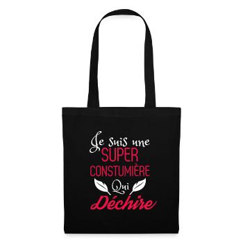 Super constumière qui déchire - Sac en tissu - noir - Devant