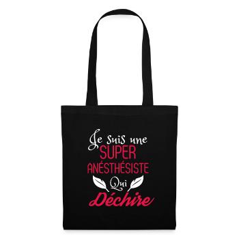 Super anésthésiste qui déchire - Sac en tissu - noir - Devant