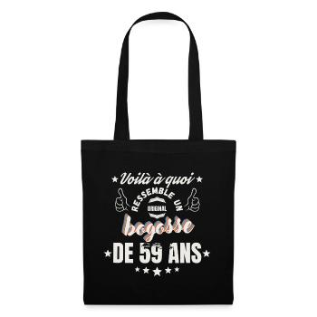 Teeshirt Bogosse de 59 Ans Humour - Sac en tissu - noir - Devant