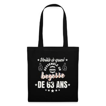 teeshirt Bogosse de 63 Ans Humour - Sac en tissu - noir - Devant