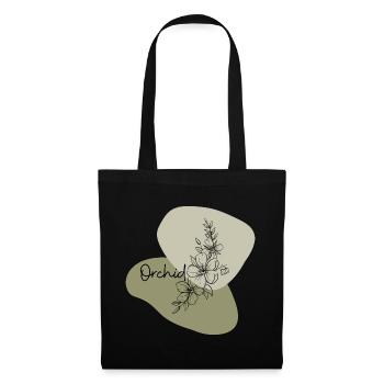 Orchidée - T-Shirt Amoureux des Plantes - Sac en tissu - noir - Devant