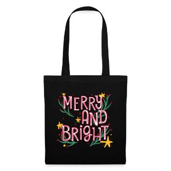 Merry and bright - Tote Bag - black - Front