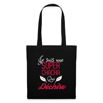 Super Chacha qui Déchire - Sac en tissu - noir - Devant