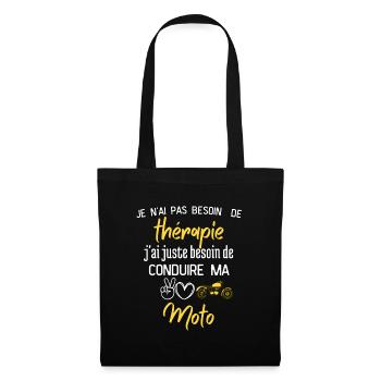 Thérapie Moto - Sac en tissu - noir - Devant