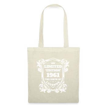 1961 Anniversaire vintage vintage rétro - Sac en tissu - nature - Devant