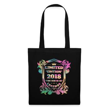 2018 Birthday vintage vintage rainbow colors - Tote Bag - black - Front
