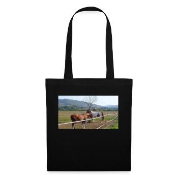 Chevaux - Sac en tissu - noir - Devant