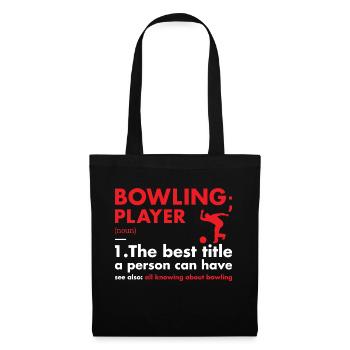 Sport Player Definition Bowling - Stoffbeutel - Schwarz - Vorne
