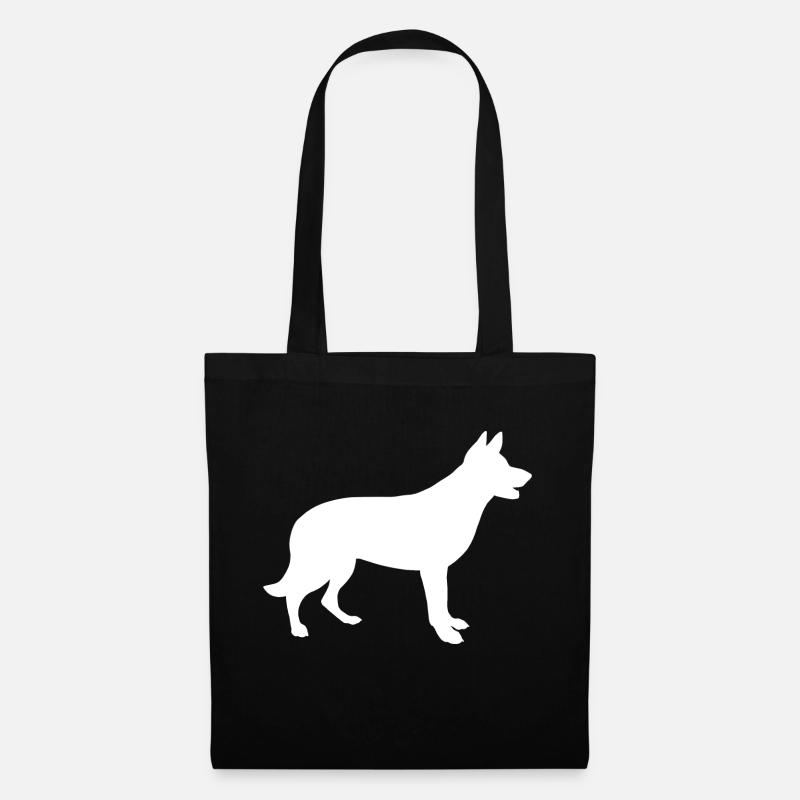 German Shepherd Silhouette - Tote Bag - black