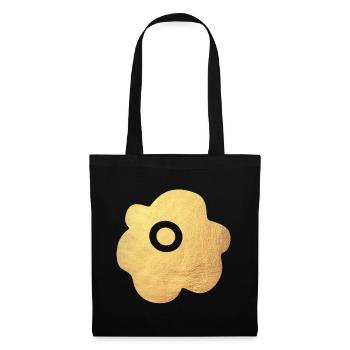 Yoga Flower Blume Gold Symbol Blüte abstrakt Fan - Stoffbeutel - Schwarz - Vorne