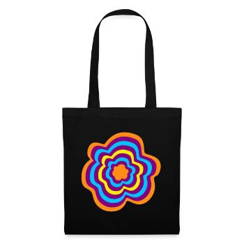 Rings Stripes Flower Yoga Meditation om - Tote Bag - black - Front