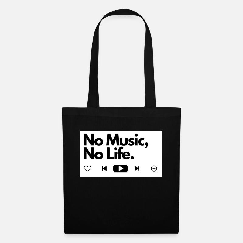 Pas de musique, pas de vie. - Sac en tissu - noir
