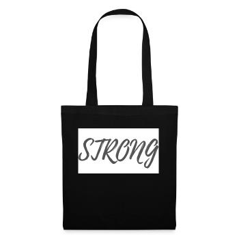 STRONG Schriftzug - Stoffbeutel - Schwarz - Vorne