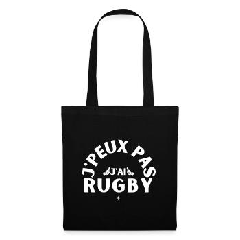J Peux Pas J Ai Rugby - Sac en tissu - noir - Devant