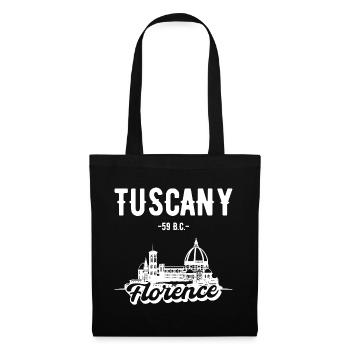 Florenz Toskana Skyline Geschenk - Stoffbeutel - Schwarz - Vorne