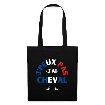 J Peux Pas J Ai Cheval - Sac en tissu - noir - Devant
