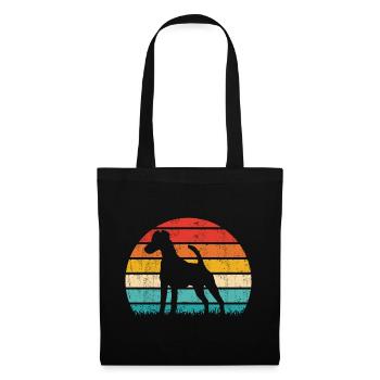 Smooth Fox Terrier Foxterrier Vintage Retro - Sac en tissu - noir - Devant