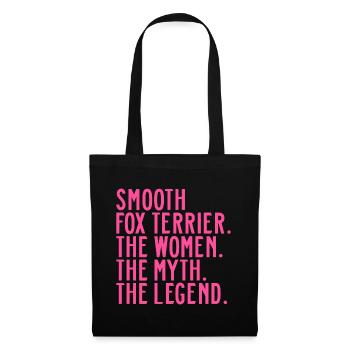 Smooth Fox Terrier Fox Terrier Maman Mama Maîtresse - Sac en tissu - noir - Devant
