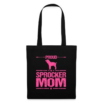 Sussex Spaniel Maman Mama Mistress Dog Mama Pink - Sac en tissu - noir - Devant