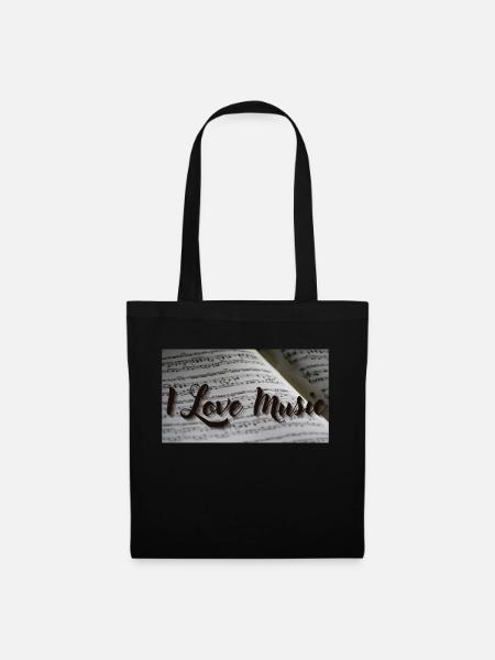 I Love Music 2 - Tote Bag - black