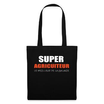 Super Agriculteur - Sac en tissu - noir - Devant