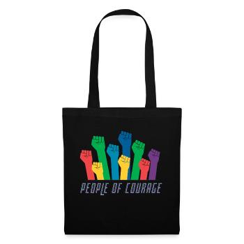 people of courage - Stoffbeutel - Schwarz - Vorne