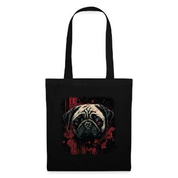 Scary Pug - Tote Bag - black - Front