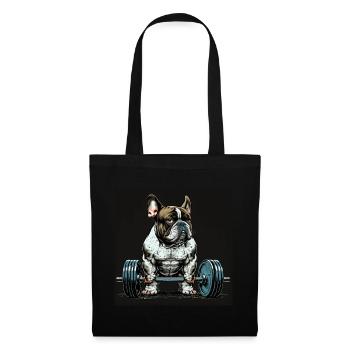 Français Bulldog Frenchie Bodybuilding Dog - Sac en tissu - noir - Devant