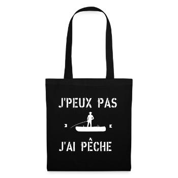J'peux pas j'ai pêche - Sac en tissu - noir - Devant