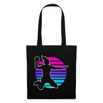 Handball Handball Joueur de handball féminin - Sac en tissu - noir - Devant