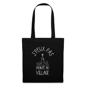 J'peux pas je monte au village - Sac en tissu - noir - Devant