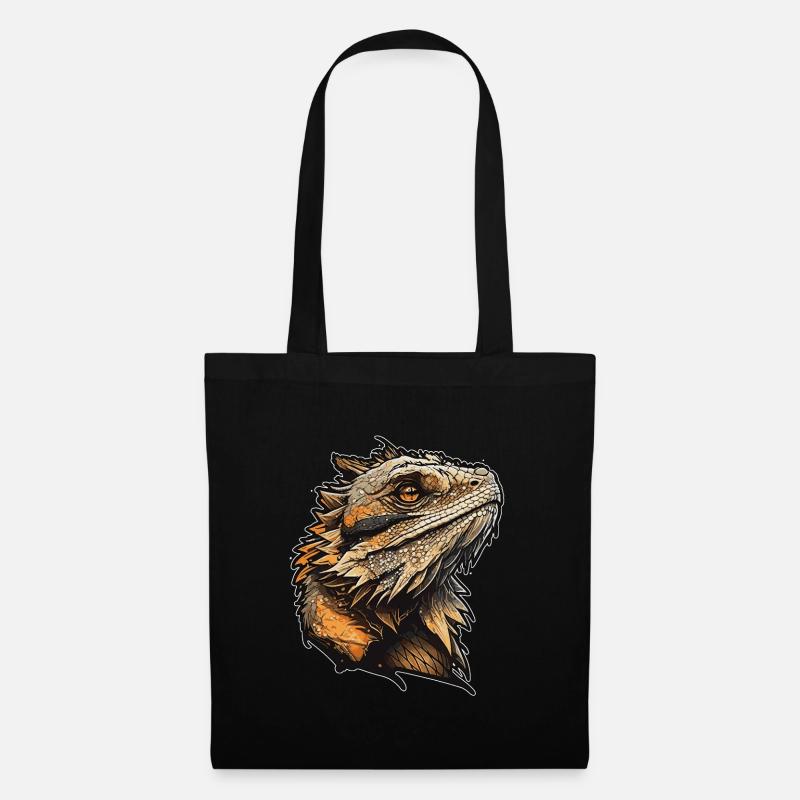 Bartagame - Stoffbeutel - Schwarz