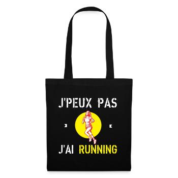 J'Peux Pas J'Ai Running - Sac en tissu - noir - Devant