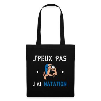J'Peux Pas J'Ai natation - Sac en tissu - noir - Devant