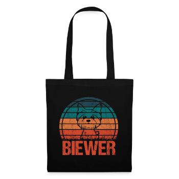 Biewer Yorkshire Terrier Dog Vintage Retro - Tote Bag - black - Front