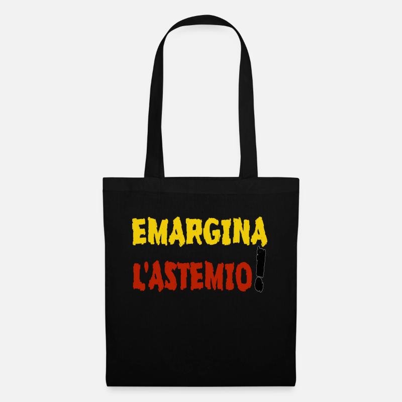 stampa simpatica contro chi è astemio! - Borsa di stoffa - nero