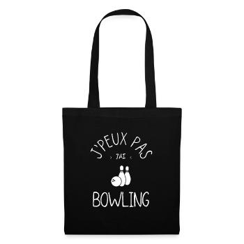 J'peux pas j'ai bowling - Sac en tissu - noir - Devant