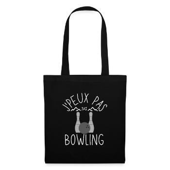 J'peux pas j'ai bowling - Sac en tissu - noir - Devant