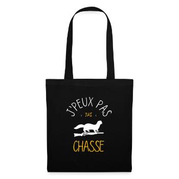 J'Peux Pas J'Ai Chasse - Sac en tissu - noir - Devant