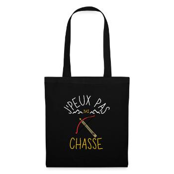 J'peux pas j'ai chasse - Sac en tissu - noir - Devant